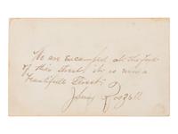 [CIVIL WAR]. CDV of Thibodaux, LA, street view inscribed by 16th Indiana Infantry Private John Roszell. 24 April 1865.