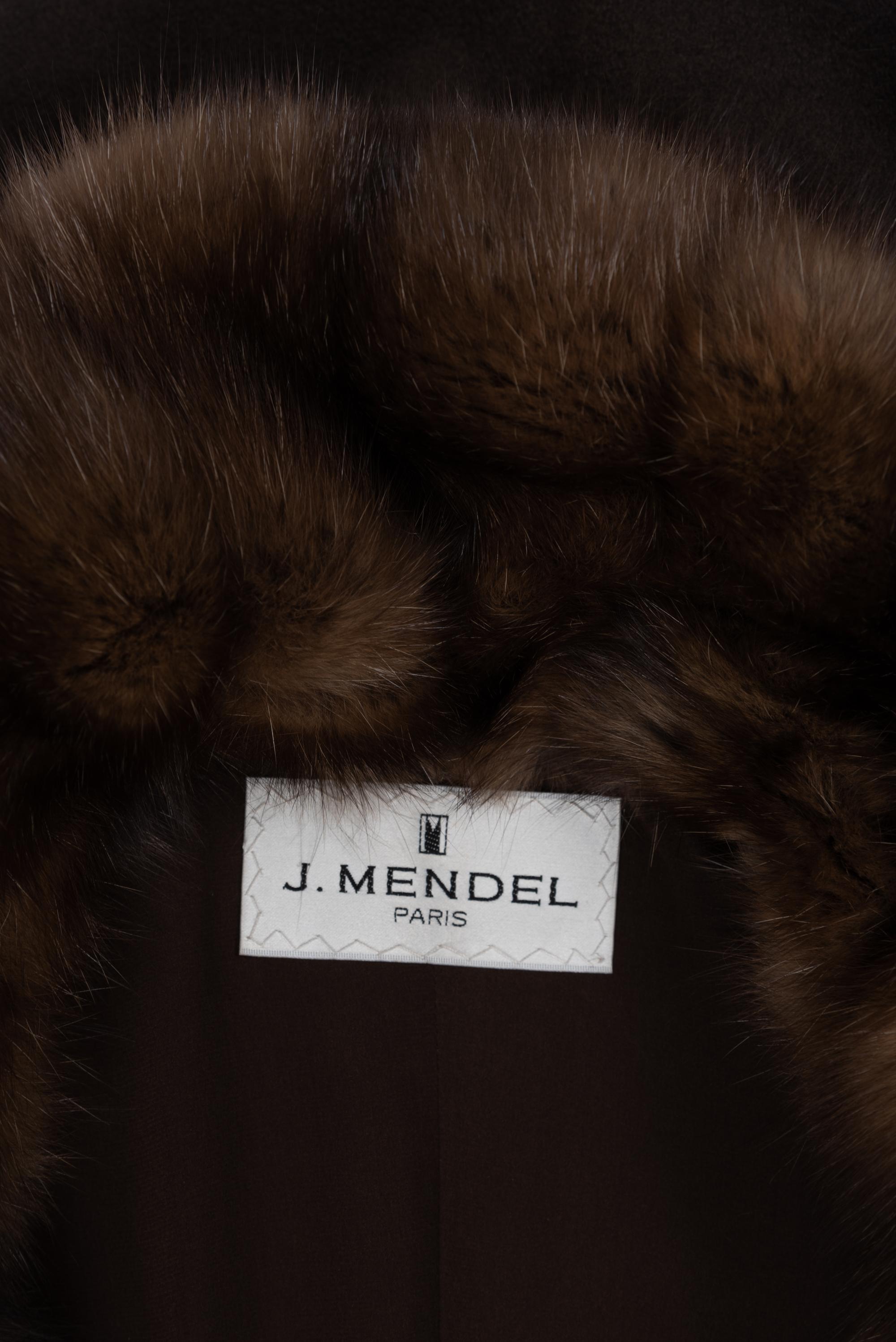 J. Mendel Russian Barguzine Sable Trimmed Cashmere Coat