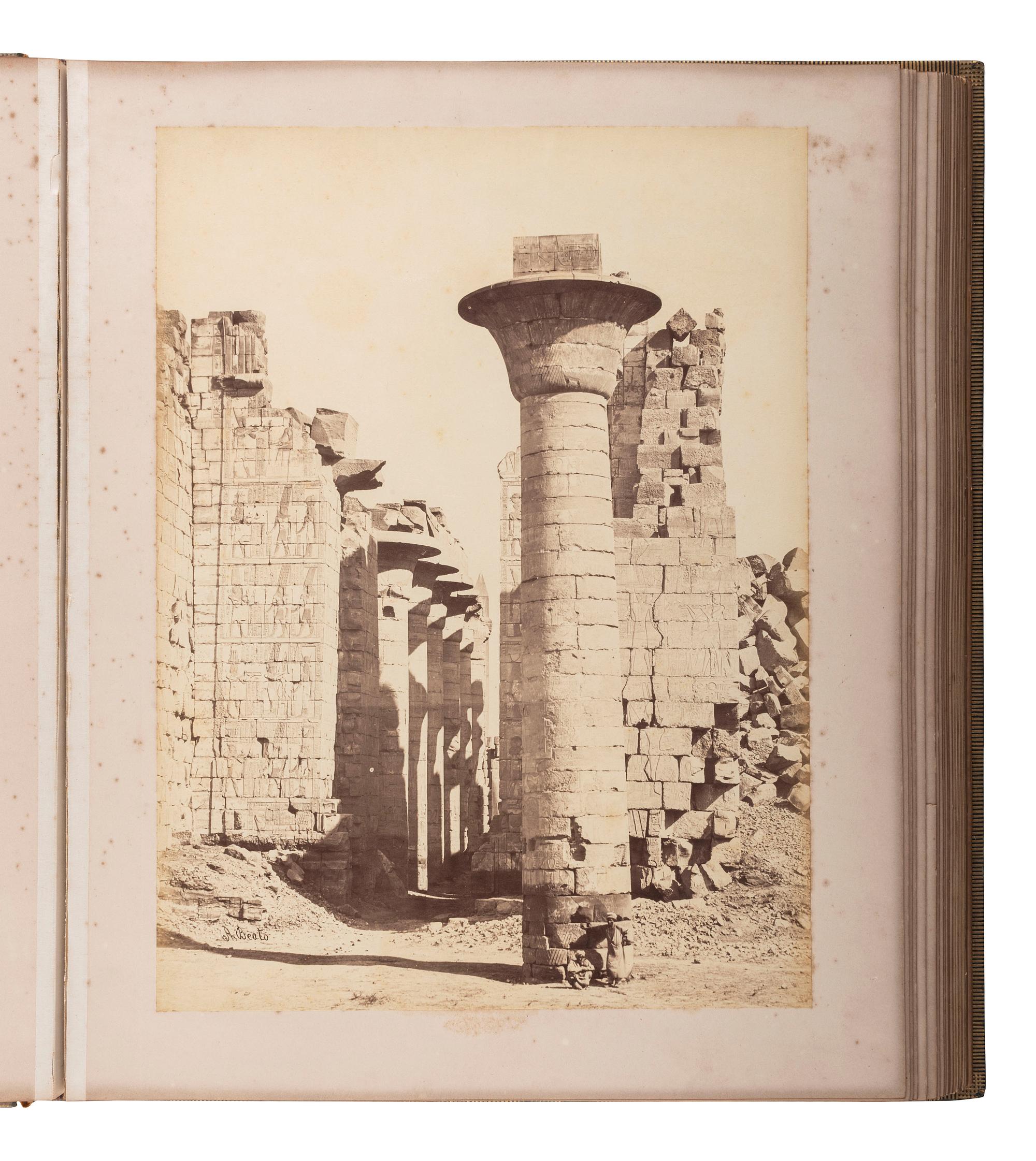 [EARLY PHOTOGRAPHY]. BEATO, Antonio (1835-1906). Album containing 29 photographs of Egypt.