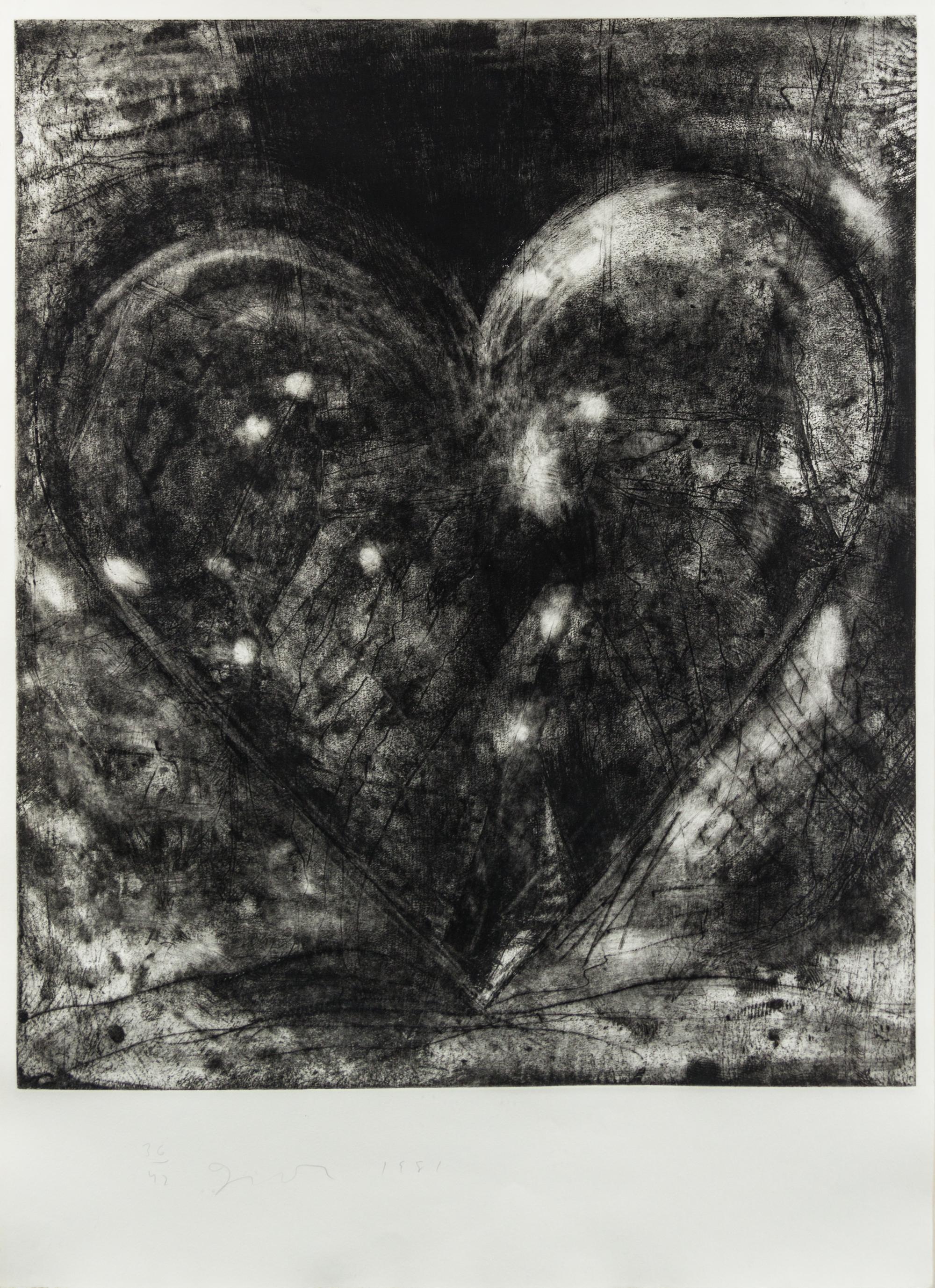 Jim Dine, (American, b. 1935), Etching Heart, 1981