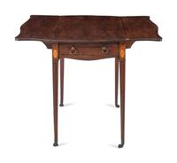 A George III Mahogany and Marquetry Pembroke Table