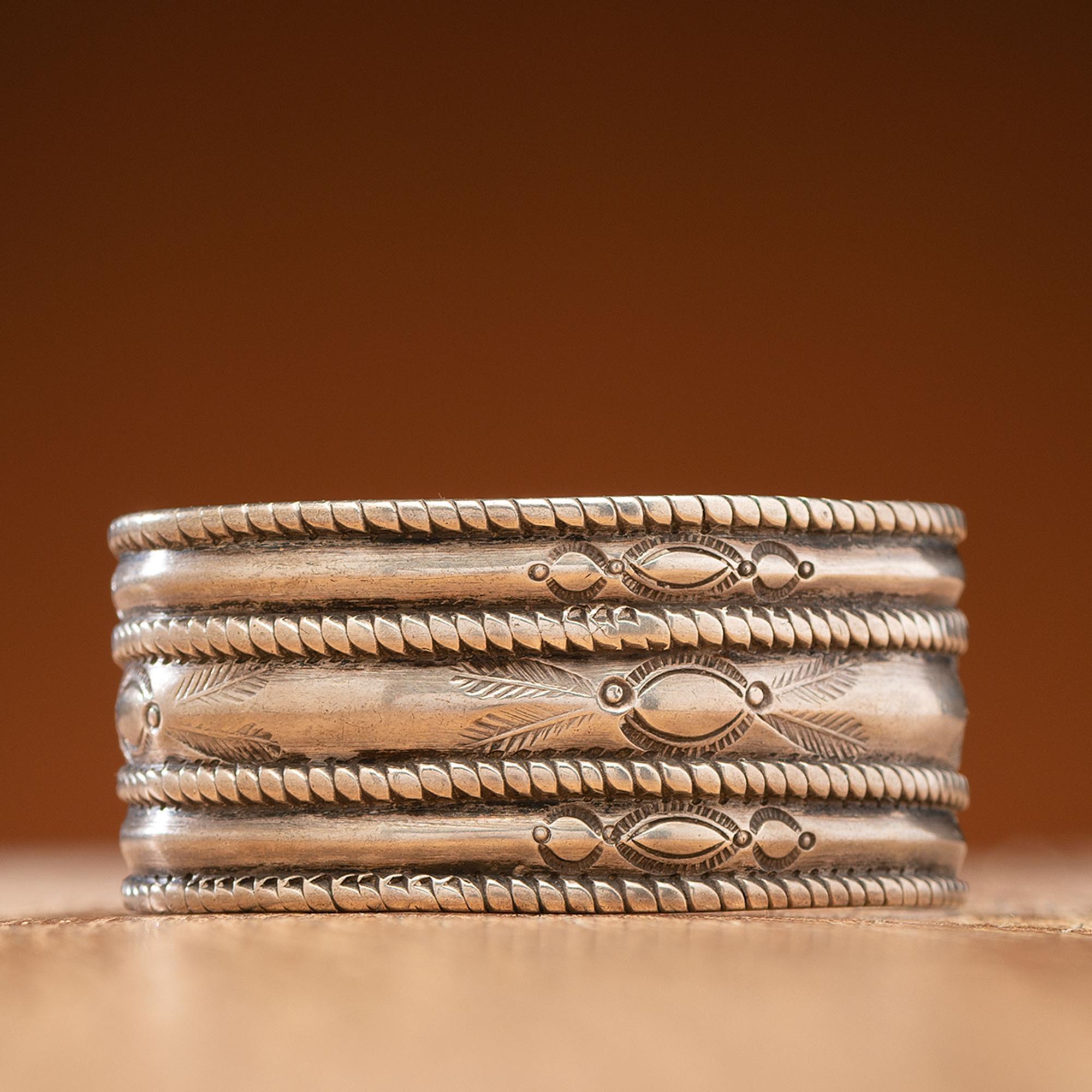 Navajo Stamped Ingot Cuff Bracelet
