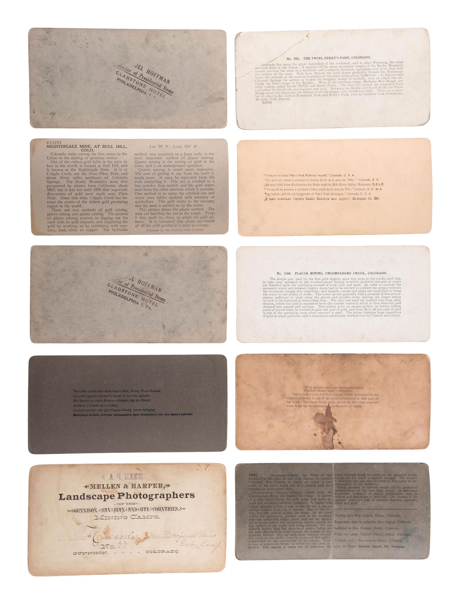 [WESTERN AMERICANA]. A large group of mining and other western scenes, including: