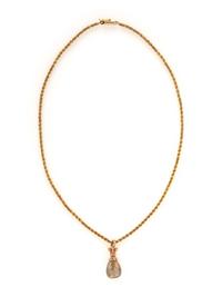 COLORED DIAMOND AND GOLD PENDANT NECKLACE
