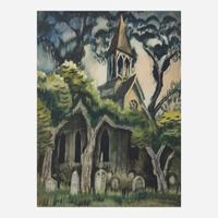 Charles Burchfield (American, 1893–1967) Country Church in June (Country Churchyard)