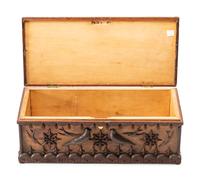 A Masonic Handshake and Bird Decorated Document Box