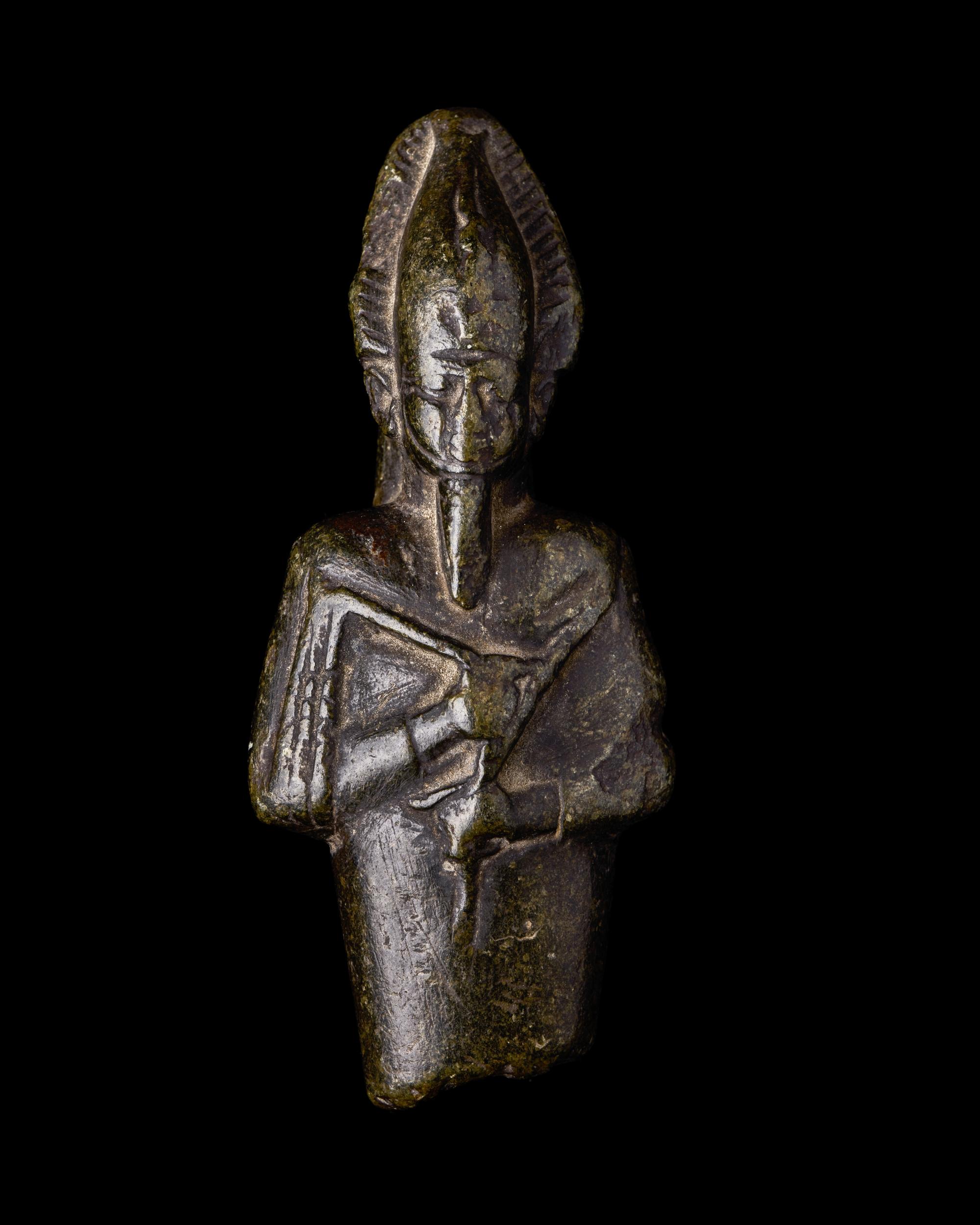 An Egyptian Serpentine Osiris Fragment