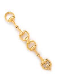 GUCCI, YELLOW GOLD HORSEBIT LINK BRACELET