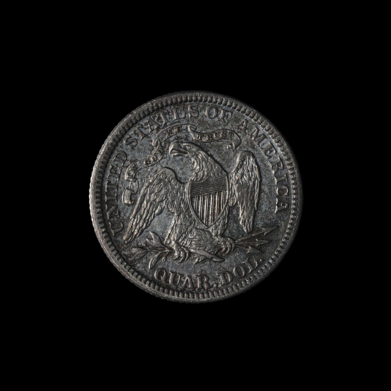 An 1883 Seated Liberty 25c Coin