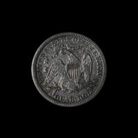 An 1883 Seated Liberty 25c Coin