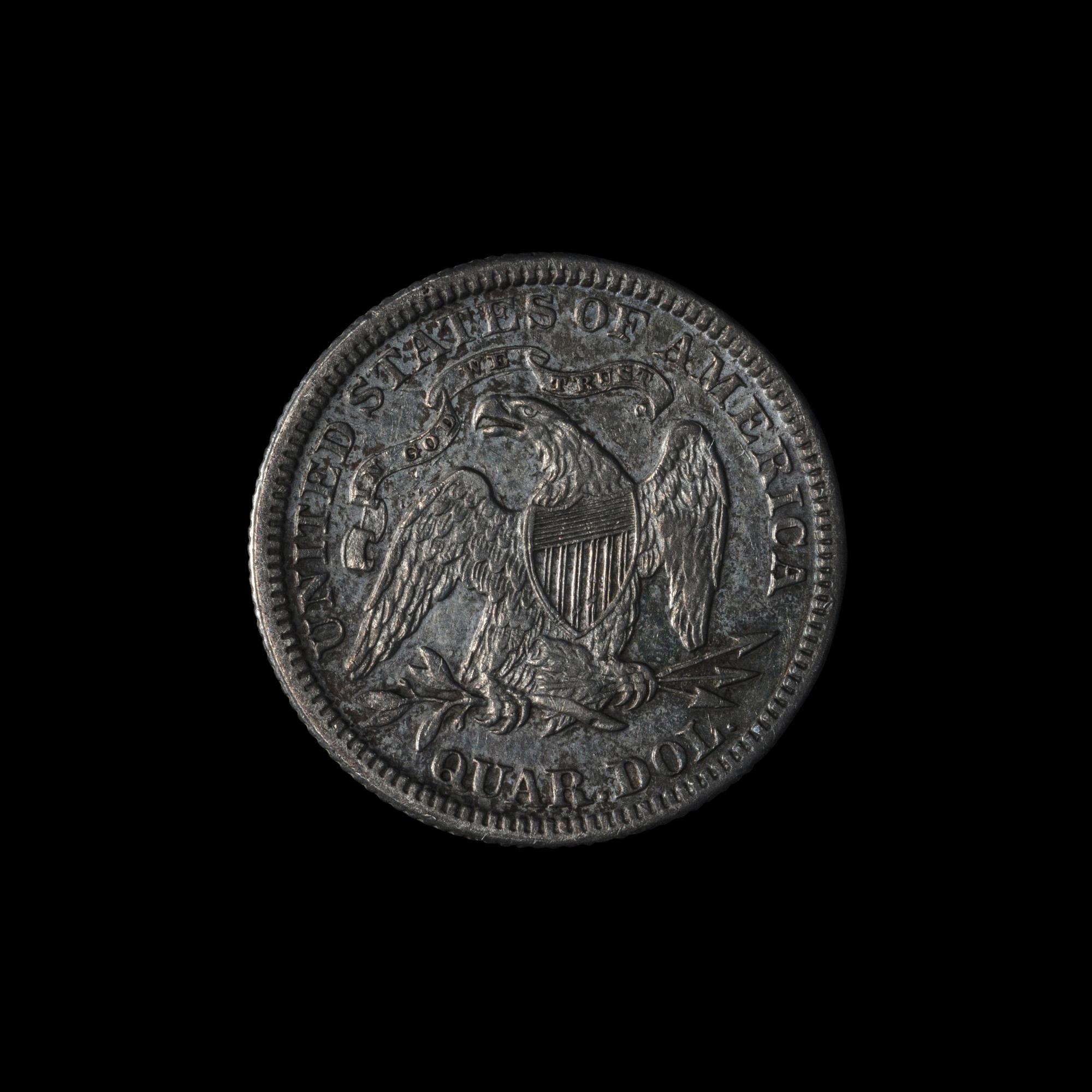 An 1883 Seated Liberty 25c Coin