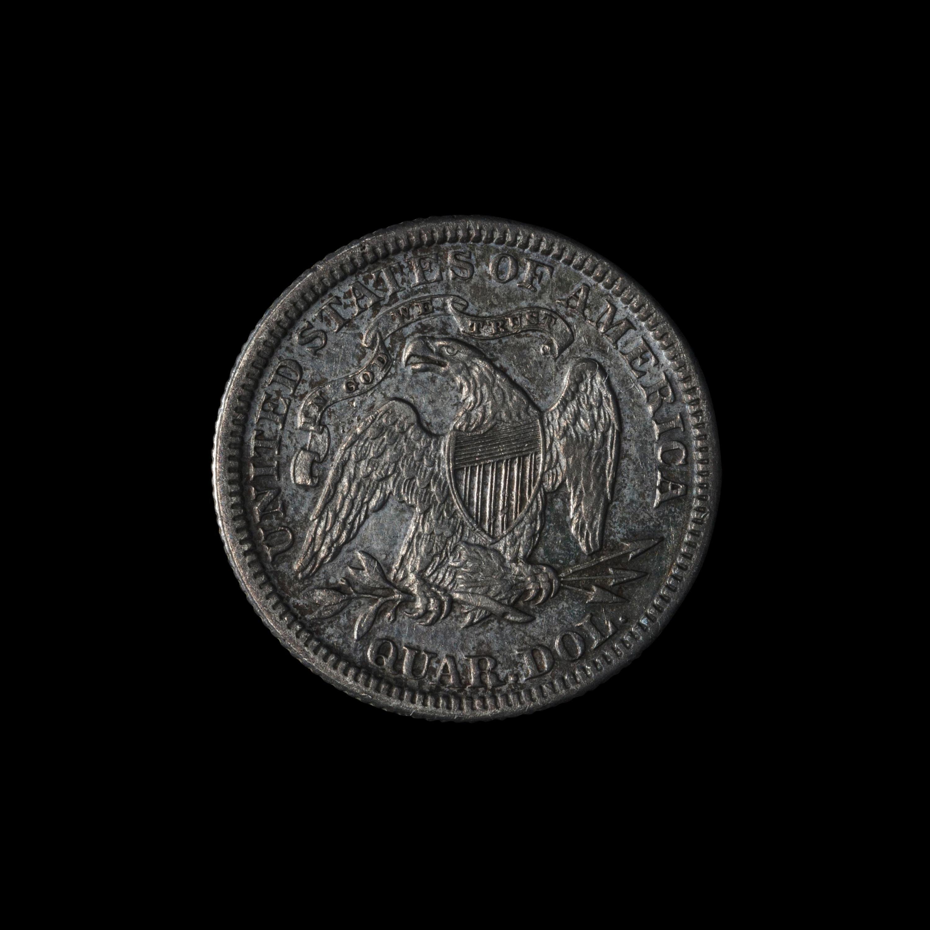 An 1883 Seated Liberty 25c Coin