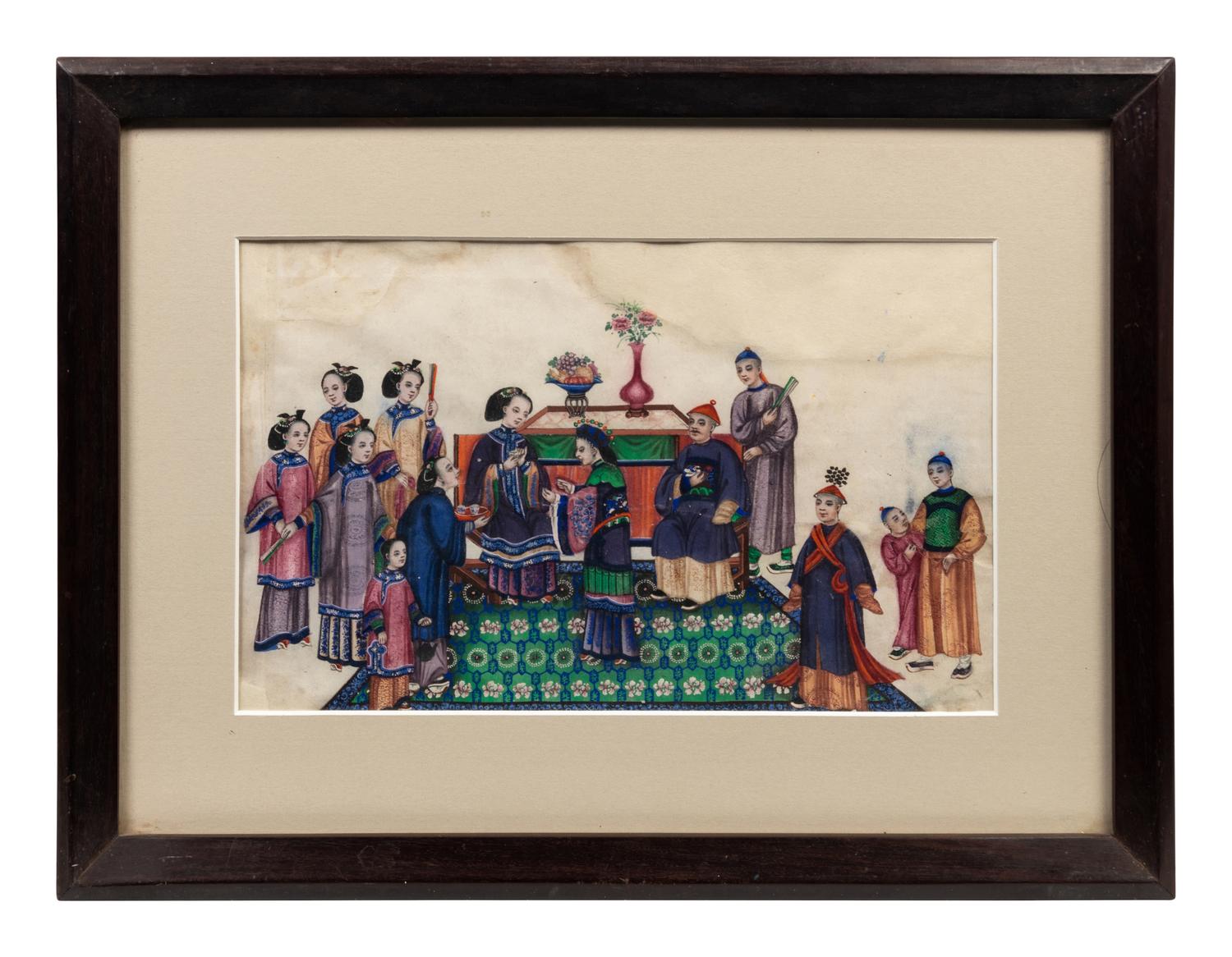 A Group of Twelve Chinese Export Pith Paintings