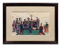 A Group of Twelve Chinese Export Pith Paintings