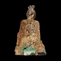 An Unusual Painted Bone Figure of a Daoist Immortal, Song/Ming Dynasty 宋/明 骨雕彩繪道君像
