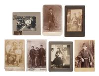 [EARLY PHOTOGRAPHY]. 8 occupational photographs, incl. firefighters and police officers.