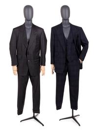 Two Tom Ford Men's Plaid Suits: One Two-Piece, One Three-Piece, 2000s