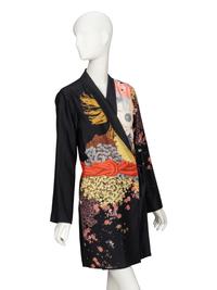 DRIES VAN NOTEN, PRINTED SILK ROBE