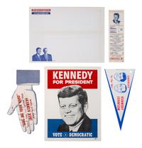 [KENNEDY, John F. (1917-1963)]. A large group of campaign ephemera, including: