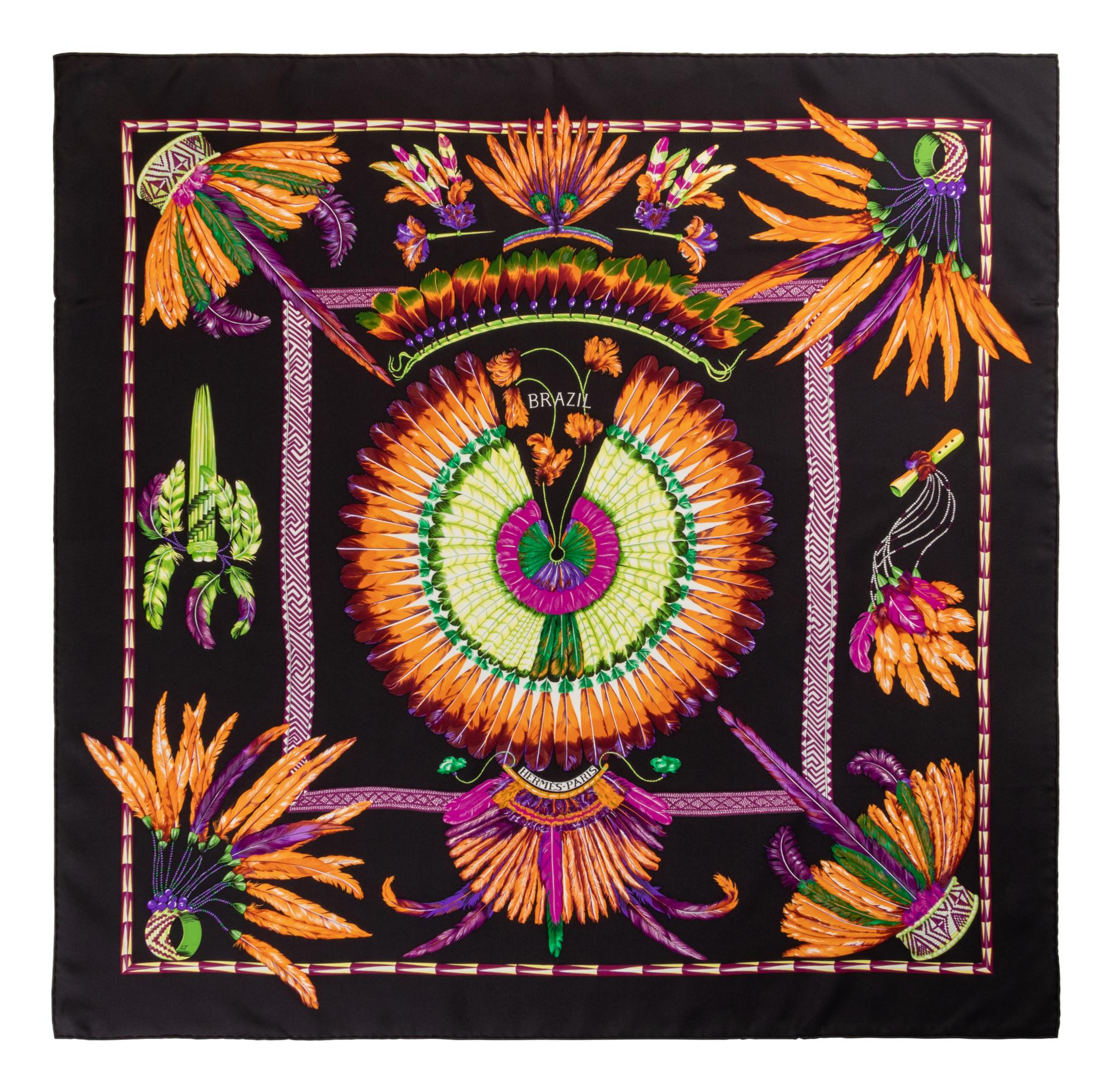 Four Hermès 90cm Silk Scarves