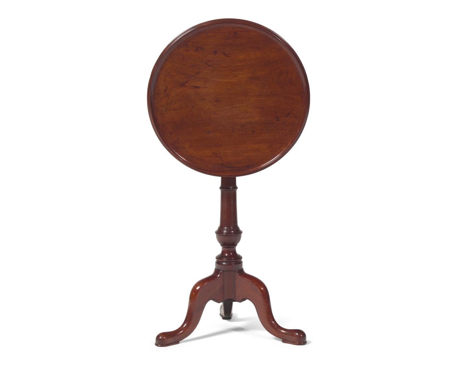 A Queen Anne Mahogany Tilt-Top Candlestand
