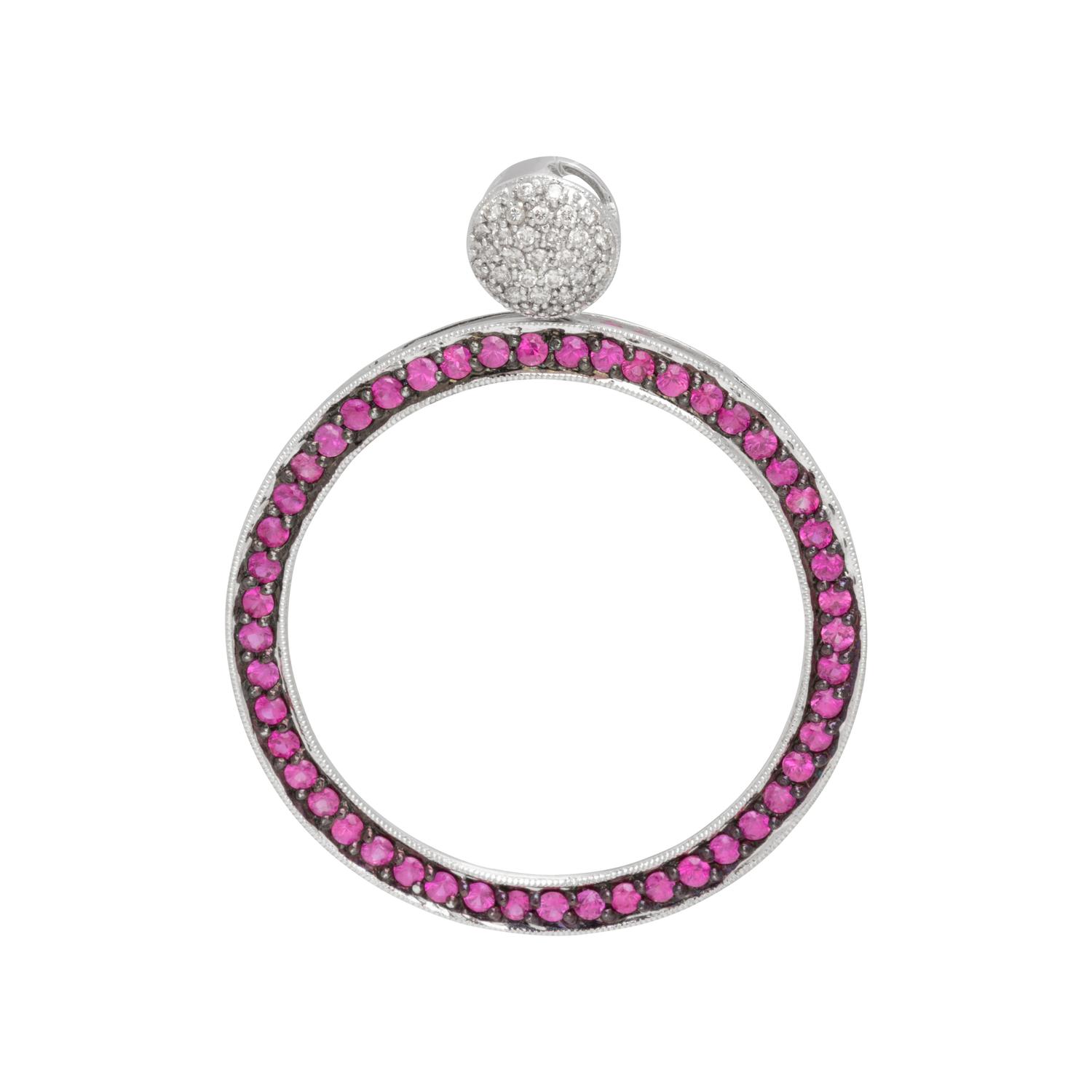 RUBY AND DIAMOND PENDANT