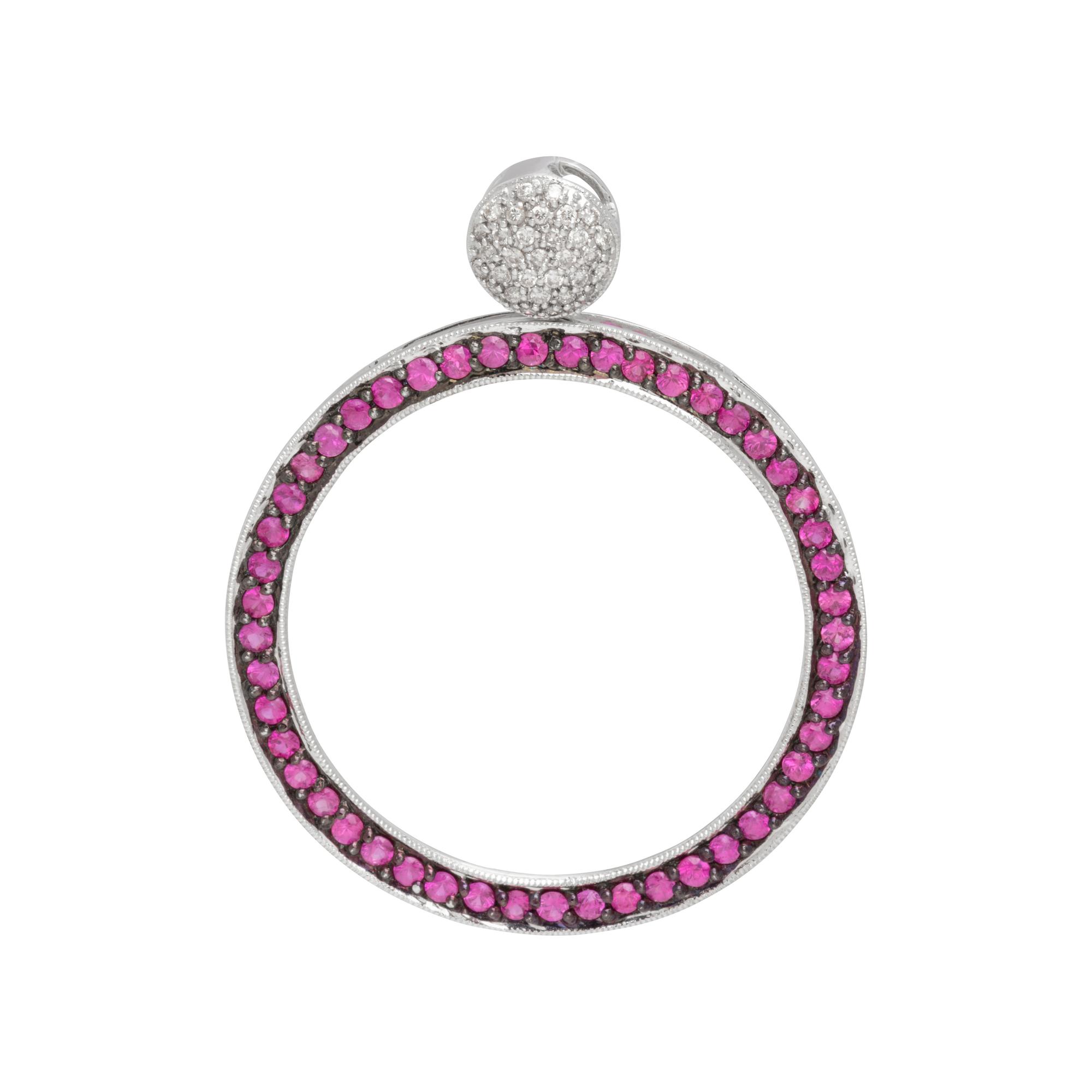 RUBY AND DIAMOND PENDANT