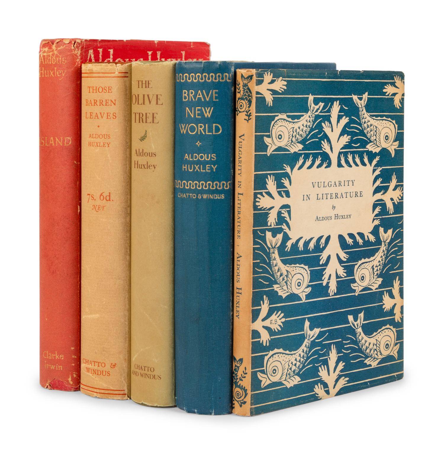 HUXLEY, Aldous (1894-1963). A group of 5 works, comprising: