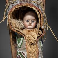 Kiowa Beaded Hide Doll Cradle