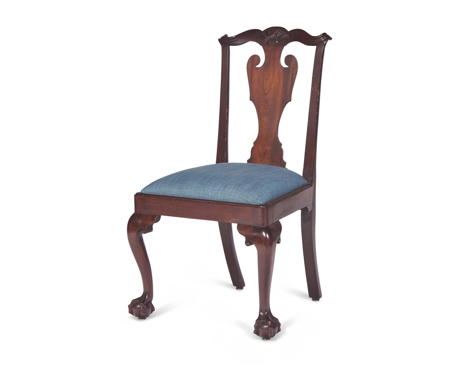 A Chippendale Carved Walnut Side Chair