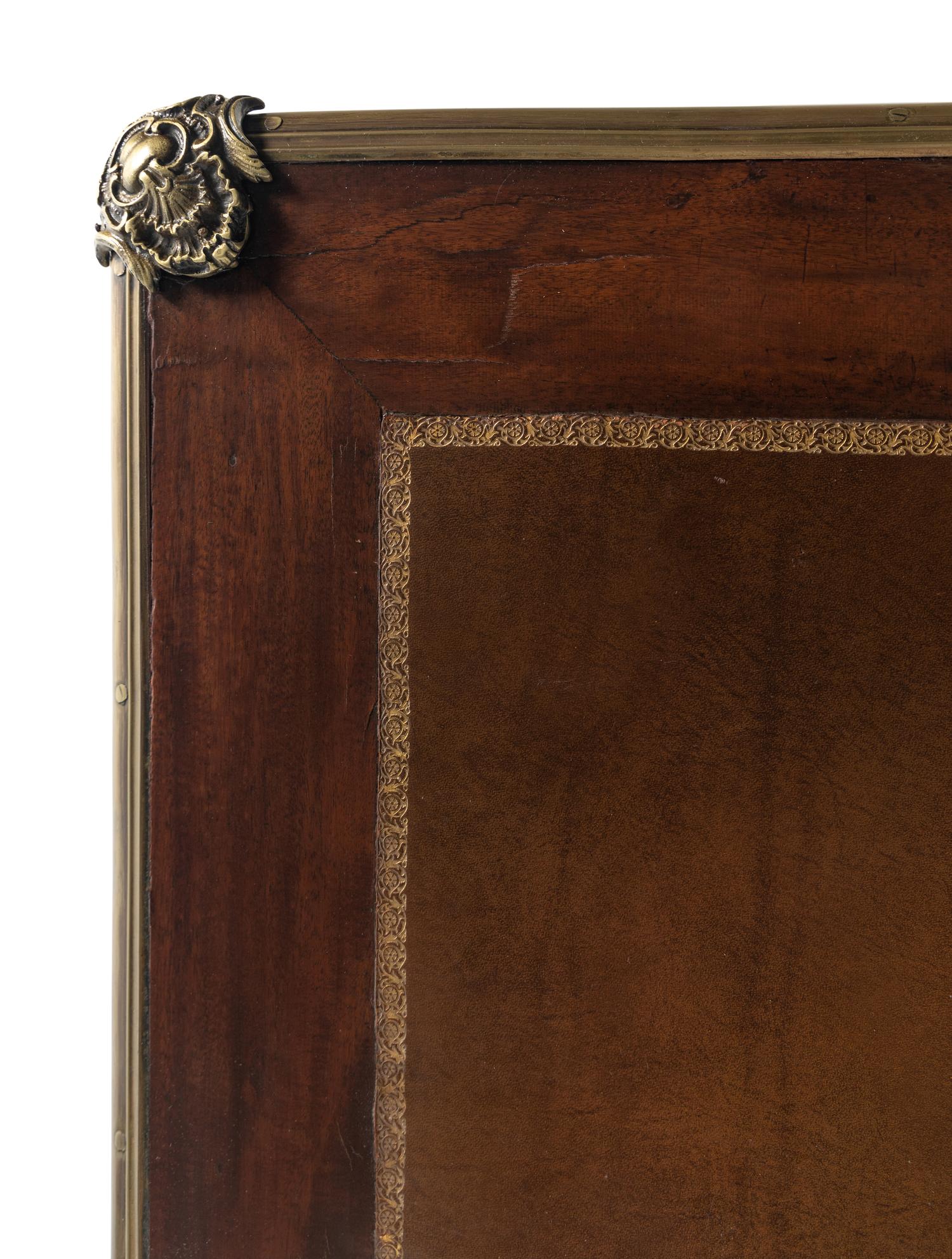 A Louis XV Style Gilt Metal Mounted Bureau Plat