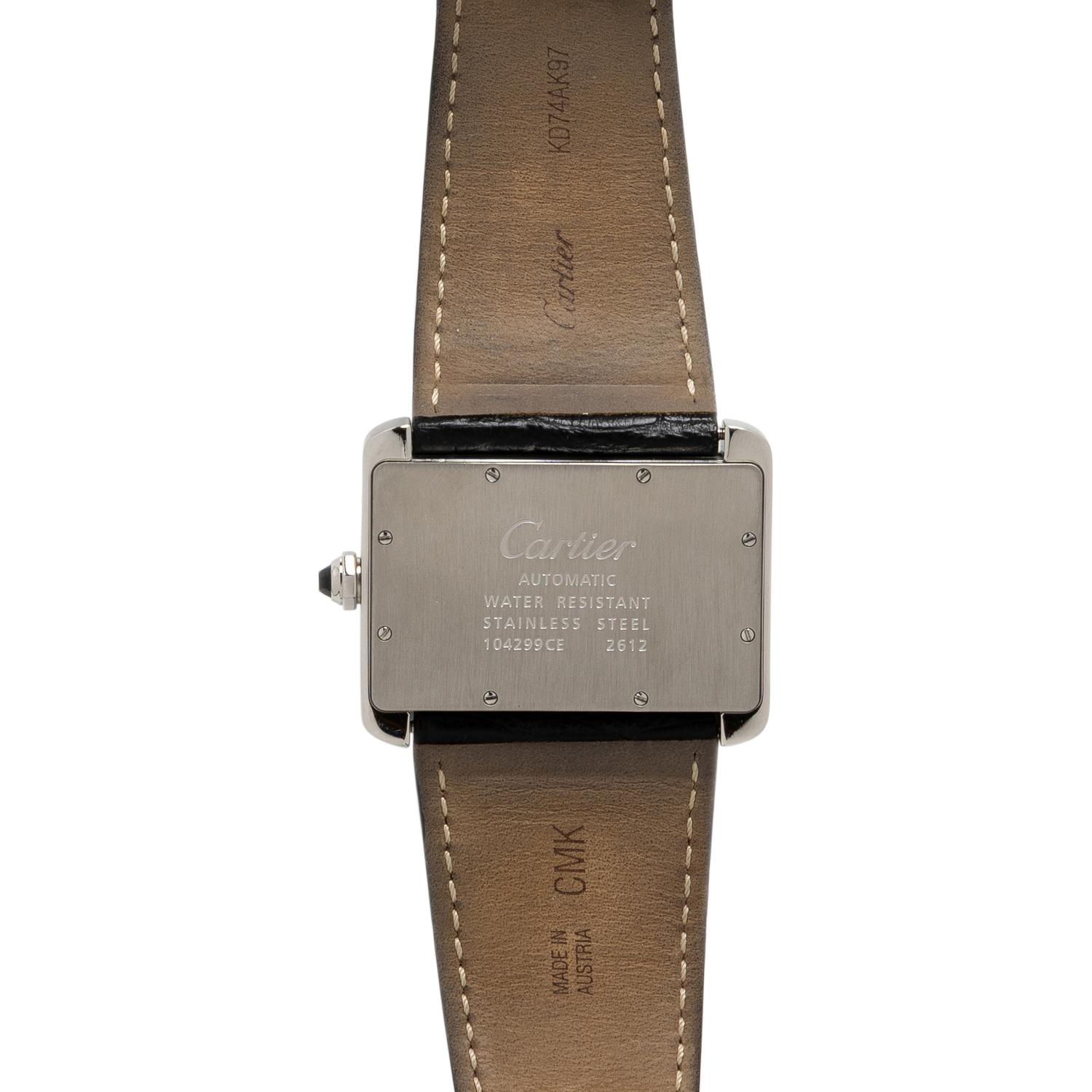 CARTIER, REF. 2612 STAINLESS STEEL 'DIVAN' WATCH WITH CARTIER BUCKLE
