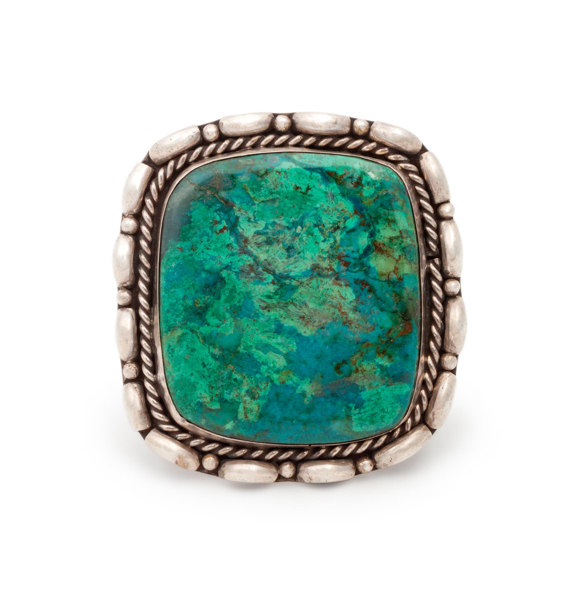 Navajo Silver and Turquoise Cuff Bracelet