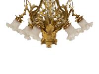 A Belle Epoch Gilt Bronze Nine-Light Chandelier
