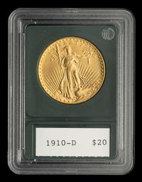 A United States 1910-D St. Gaudens $20 Gold Coin