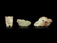 Nine Chinese Carved Jade Articles