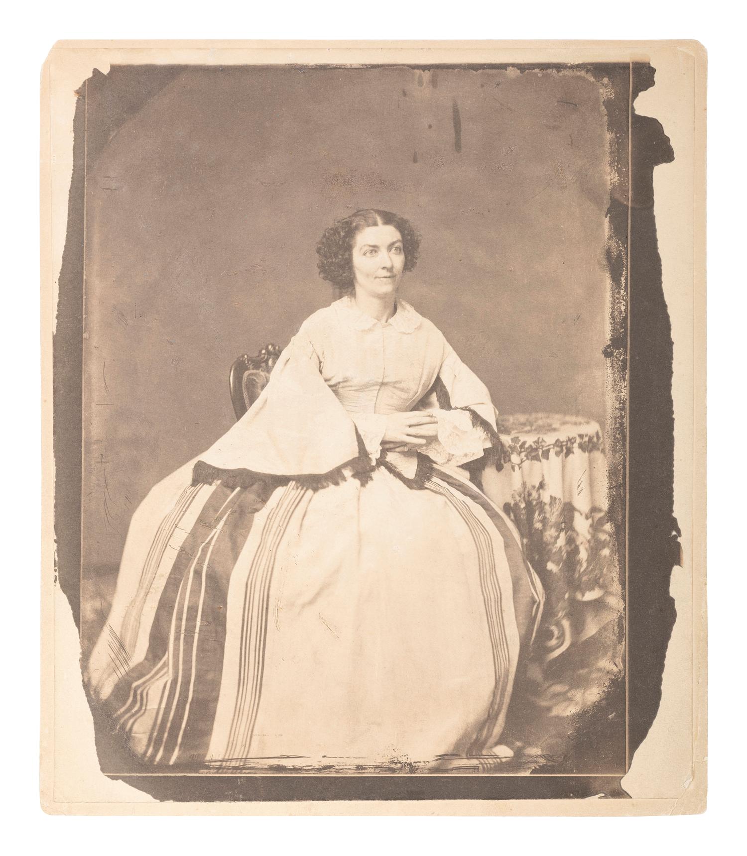 Lola Montez MEADE, Charles R. (1827-1858) & MEADE, Henry W.M. (1822-1865), photographers. Salted paper print from a calotype negative of Lola Montez (1821-1861).