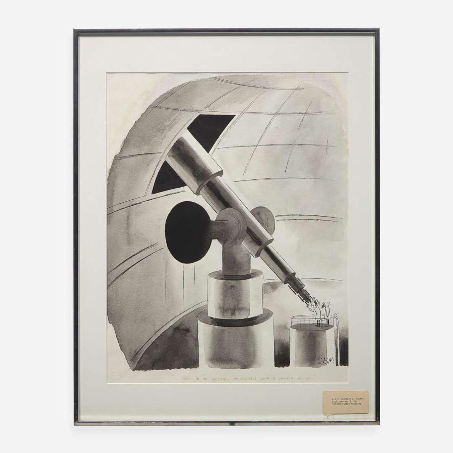 Charles Martin (American, 1910-1995) I Seem to be Eye to Eye with a Canada Goose (The New Yorker Cartoon)