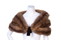 A Sable Shoulder Wrap, 13" x 40".