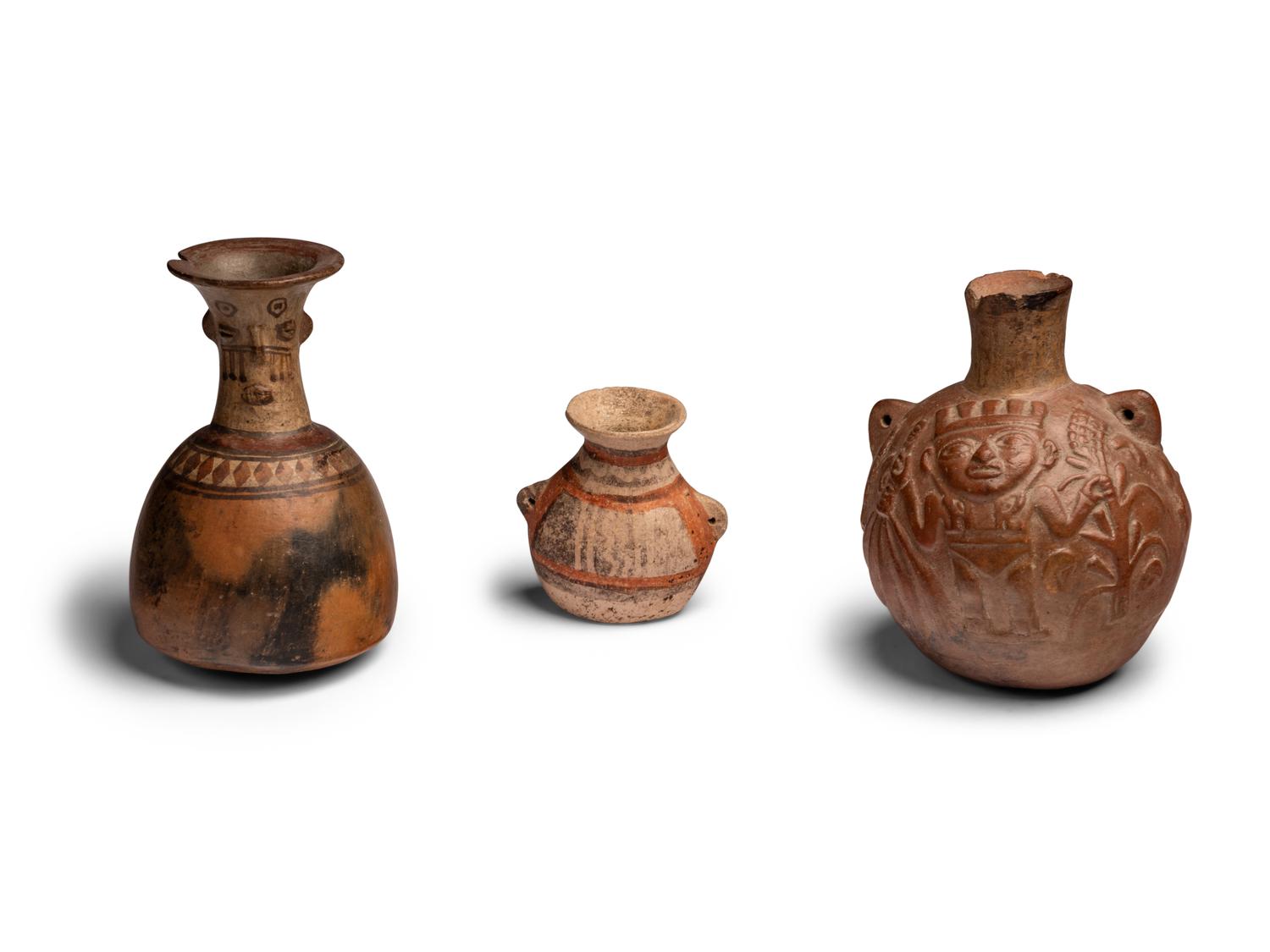 Eight Inca Terracotta Vessels