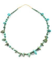 Southwestern Turquoise Tab Necklace Length 31 inches