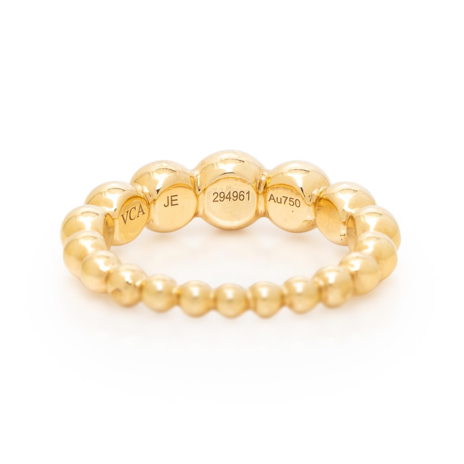 VAN CLEEF & ARPELS, YELLOW GOLD 'PERLÉE PEARLS OF GOLD VARIATION' RING