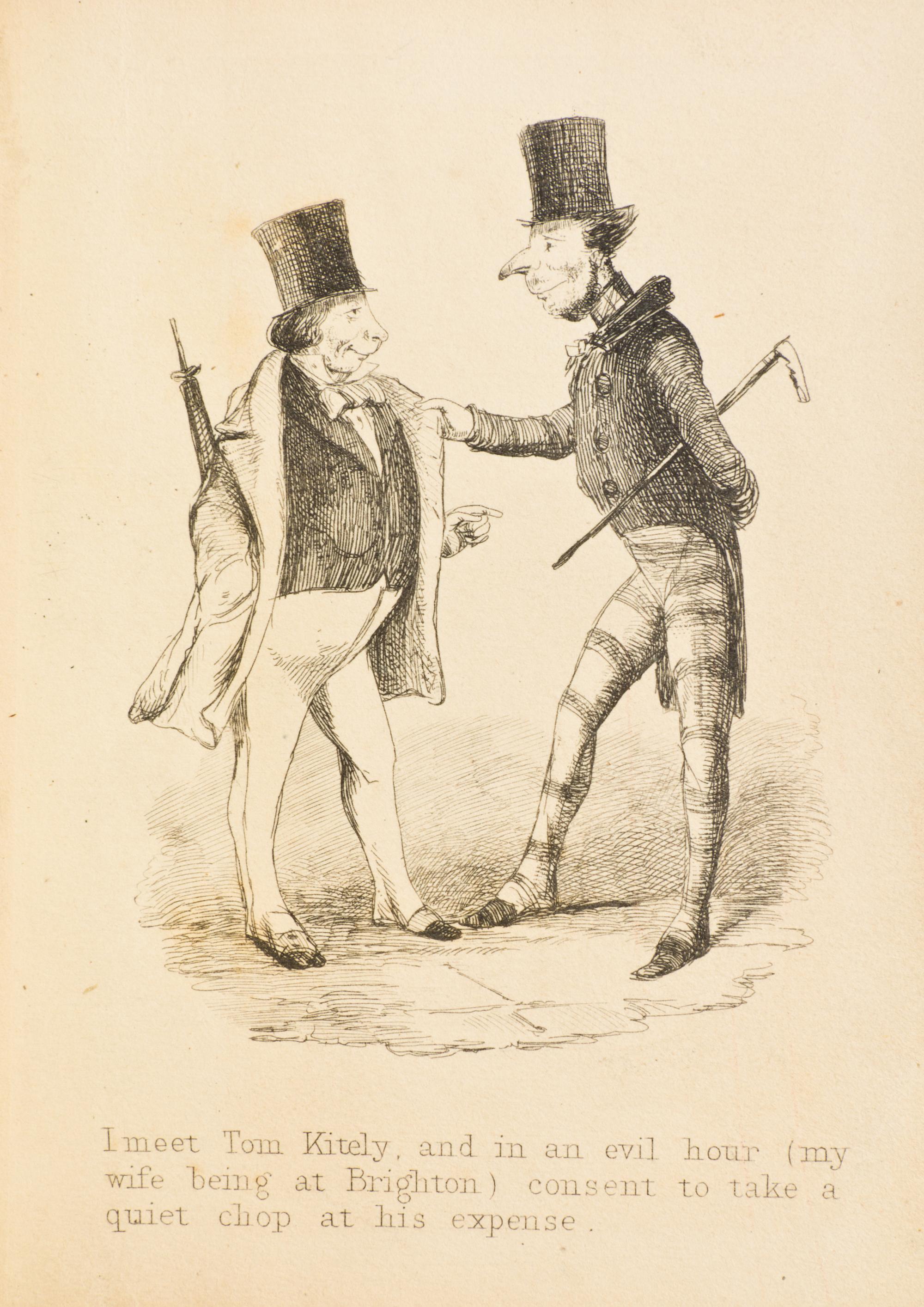 (PHILLIPS, WATTS) An Accommodation Bill. London, [c. 1845]. 18-paneled comic panorama.