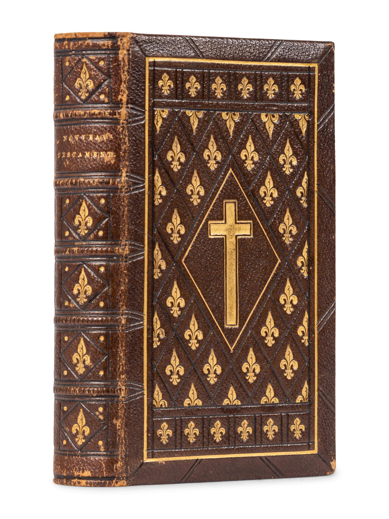 [FORE-EDGE PAINTING] -- A group of 6 religious works in 3 volumes with FORE-EDGE PAINTINGS, comprising: