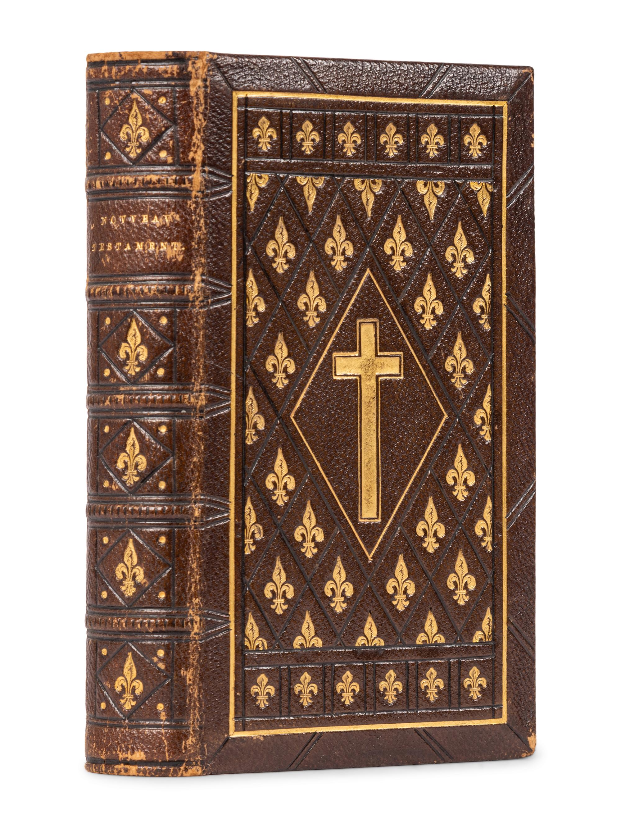[FORE-EDGE PAINTING] -- A group of 6 religious works in 3 volumes with FORE-EDGE PAINTINGS, comprising: