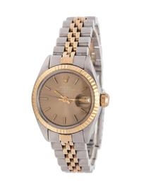 ROLEX, STAINLESS STEEL AND 14K YELLOW GOLD REF. 6917 'OYSTER PERPETUAL' WRISTWATCH, CIRCA 1979