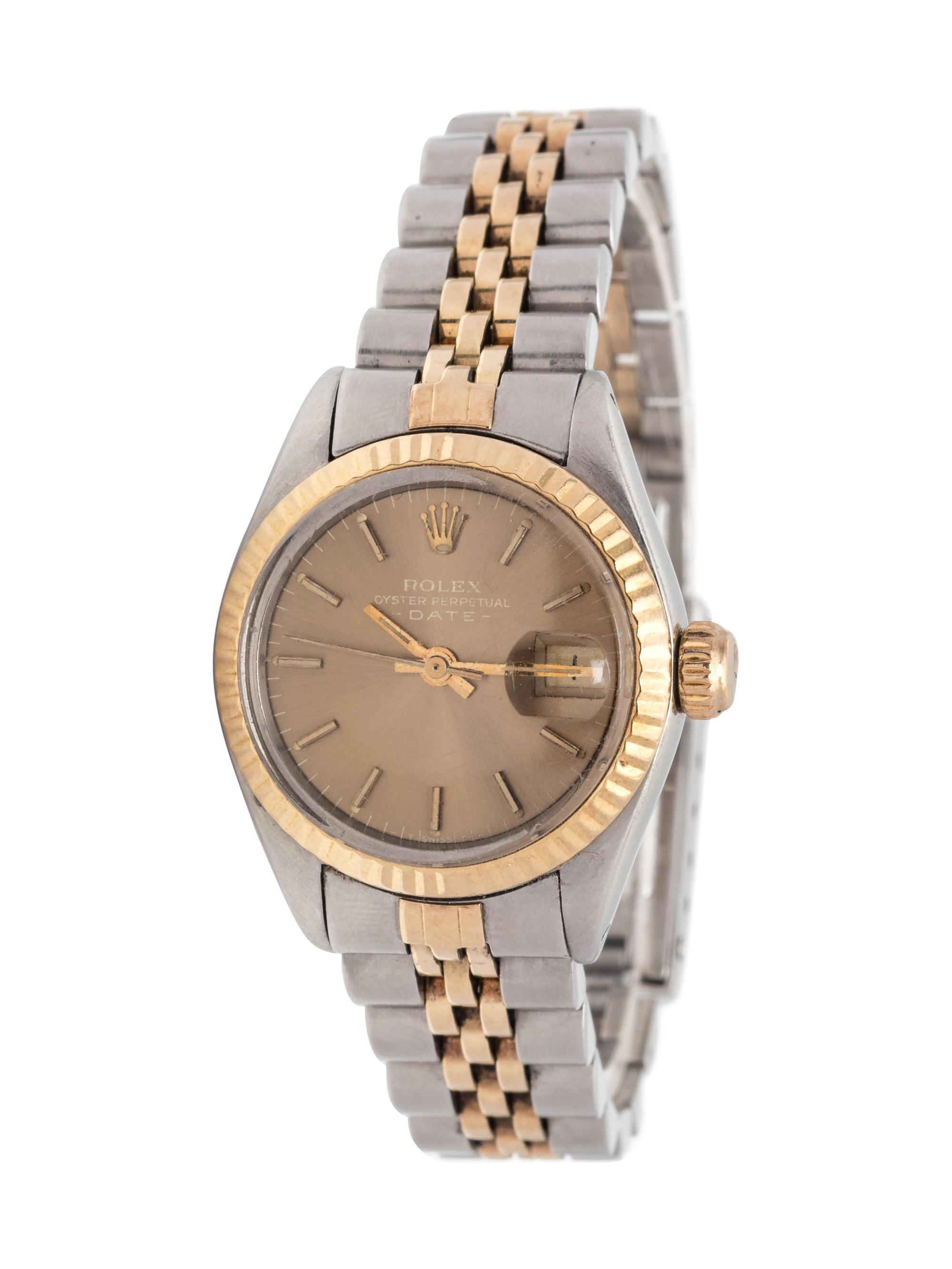 ROLEX, STAINLESS STEEL AND 14K YELLOW GOLD REF. 6917 'OYSTER PERPETUAL' WRISTWATCH, CIRCA 1979