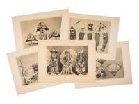 [JAPANESE ART: PRIVATE COLLECTION] A group of 3 works in 4 volumes.