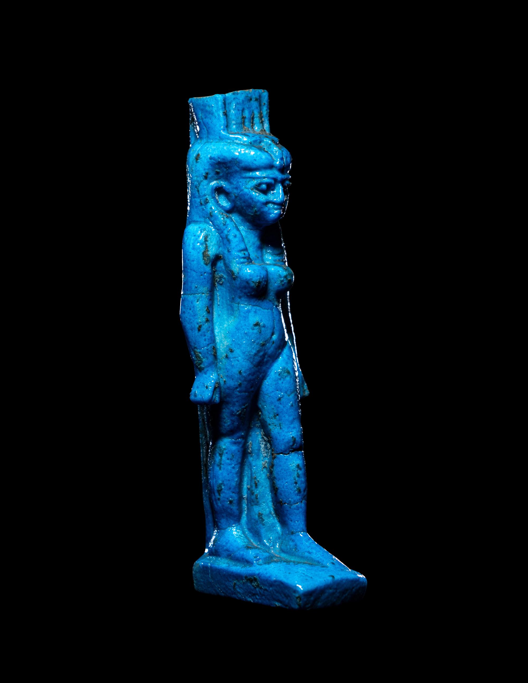 An Egyptian Blue Faience Nehmetawy