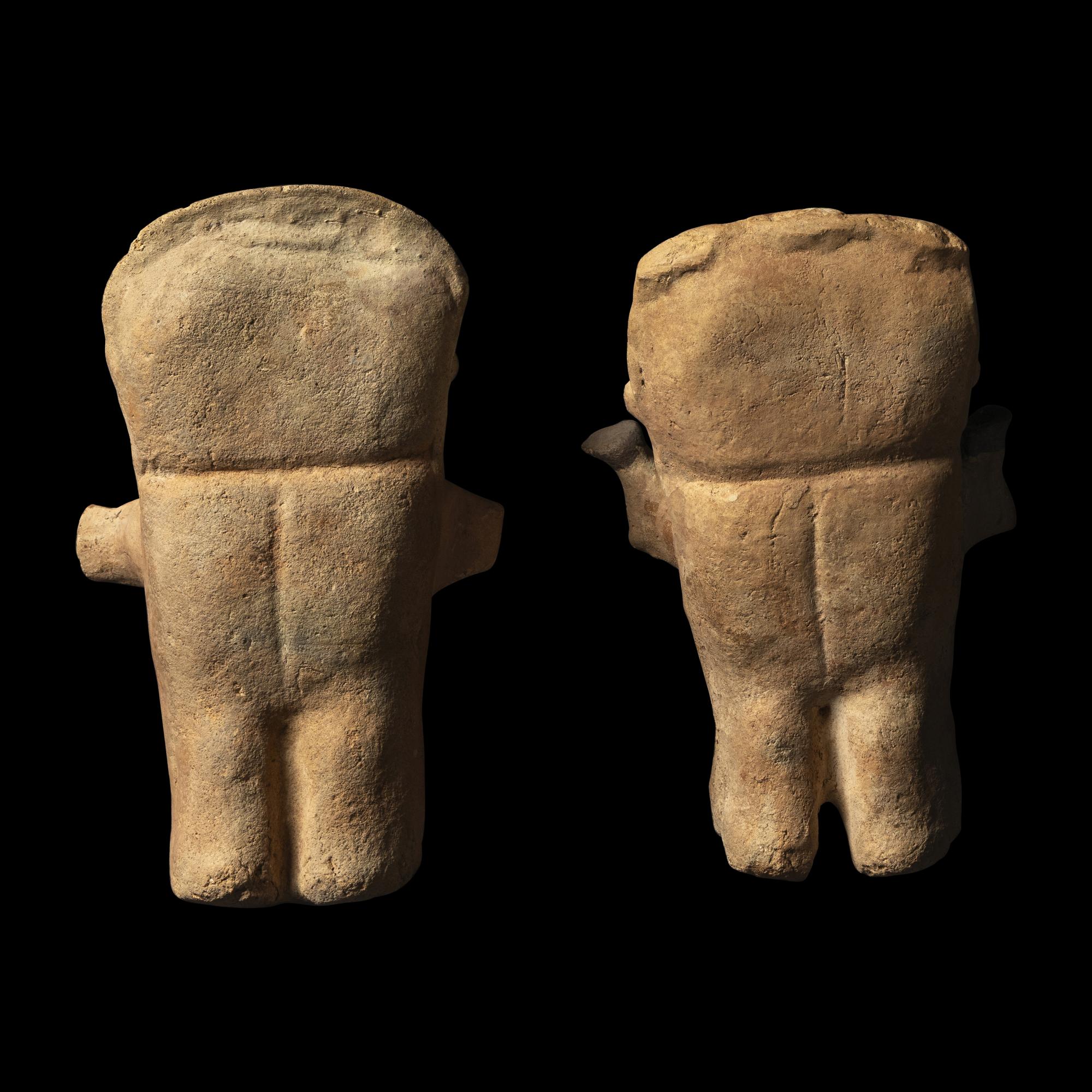 Two Chancay Polychrome Figures